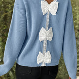 Pull Manches Longues Nœud Dans Le Dos