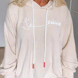 Sweats à capuche amples à imprimé ancre
