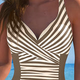 Maillot De Bain Une Pièce Rayé Color-Block