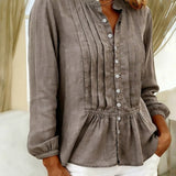 Blouse Urbain-Décontracté Froncé