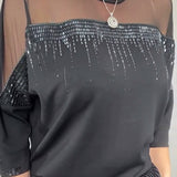 Blouse Maillage Éclaté Loose