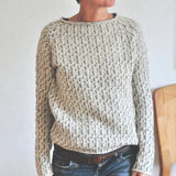 Liesbeth | Pull en maille gris élégant à manches longues pour femme