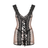 Chemise de Nuit Sexy Bretelles Dentelle