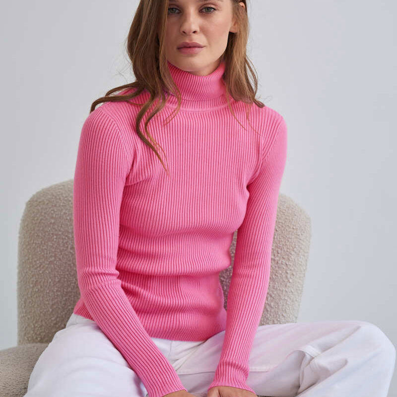 Solene | Pull col roulé classique pour femme