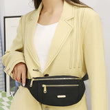 Sac à bandoulière simple de couleur unie sur le devant