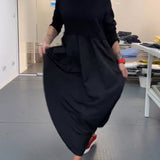 Robe longue décontractée de couleur unie