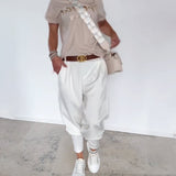 Pantalon Mode Couleur Unie Court