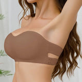 Haut De Soutien-Gorge Sans Bretelles Sans Coutures Fermeture Latérale Croisée