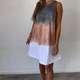Robe décontractée sans manches bloc de couleur