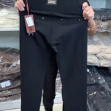 Pantalon Élégant À Cordon Et Taille Élastique