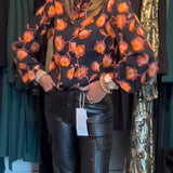 Haut causal avec imprimé floral