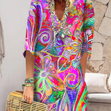 Robe Imprimé Fleuri Coloré