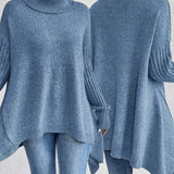 Pull Ample à Col Montant Asymétrique