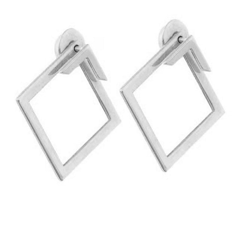 Boucles d'oreilles simples et élégantes en forme de diamant