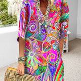 Robe Imprimé Fleuri Coloré