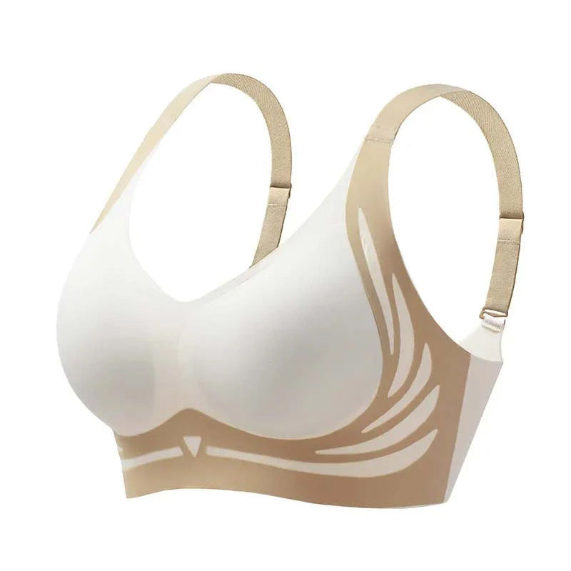Soutien-gorge push-up sans armatures liftant anti-relâchement