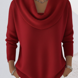 Pull Uni Col en Pile Pullover