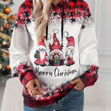 Sweat à capuche imprimé Père Noël