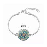 Ensemble collier de pierres précieuses fleur de mandala