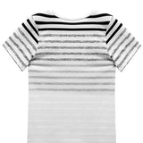 T-Shirt Col Rond Manches Courtes À Rayures