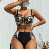 Bikini Deux-Pièces Imprimé Stylé