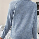 Pull Bouton Décoré Manche Raglan