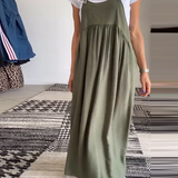 Robe décontractée couleur unie à bretelles