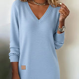 Robe Pull Col En V Élégante