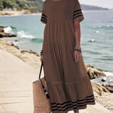 Robe Tendance Vacances Manches Courtes