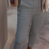 Pantalon Fuselé Décontracté Avec Cordon