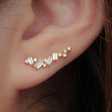 Boucles d'oreilles simples et brillantes à motifs géométriques