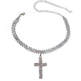 Pendentif croix en diamant étincelant