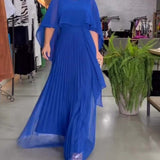 Robe longue à col rond et ligne A