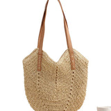 Sac fourre-tout en paille pour femme