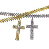 Pendentif croix en diamant étincelant