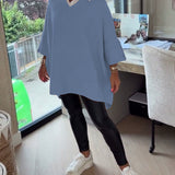Pull Avec Caractéristiques Col V, Boutonné Et Asymétrique