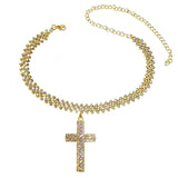 Pendentif croix en diamant étincelant