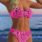 Maillot De Bain Sexy Imprimé Léopard Deux-Pièces