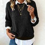 Pull À Col Chemise Avec Design Patchwork