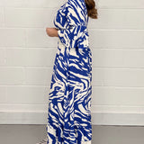Robe manches 3/4 col v