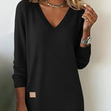 Robe Pull Col En V Élégante