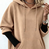 Sweat À Capuche Ample Et Décontracté