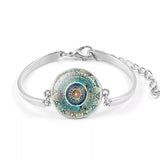 Ensemble collier de pierres précieuses fleur de mandala