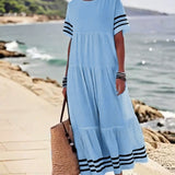 Robe Tendance Vacances Manches Courtes