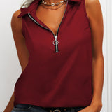 Gilet de couleur unie avec zip