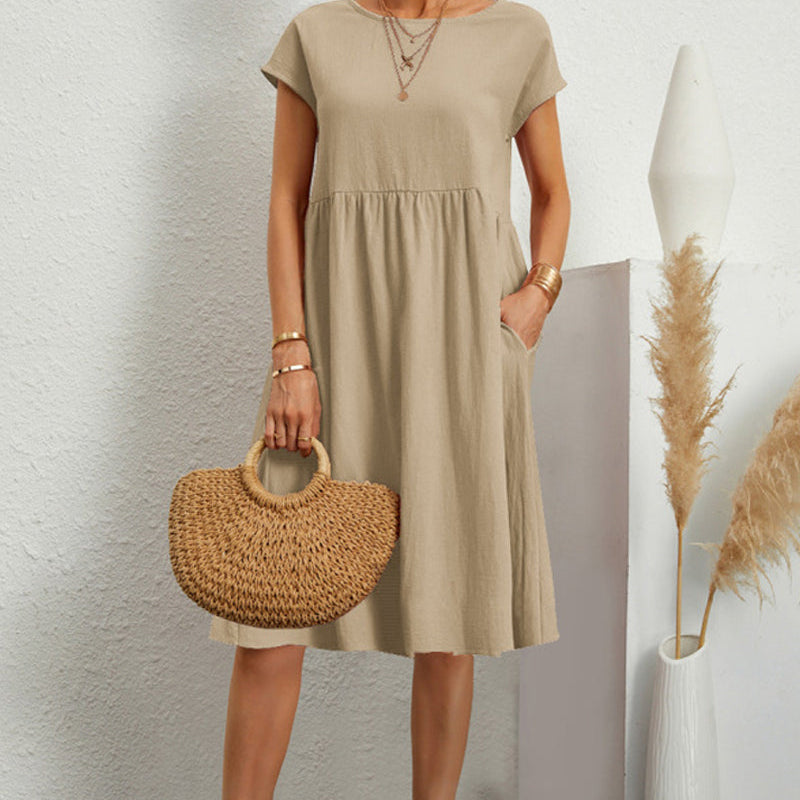 Robe ample à encolure ronde