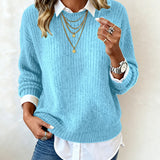 Pull À Col Chemise Avec Design Patchwork