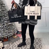 Sac fourre-tout tendance avec coutures bicolores