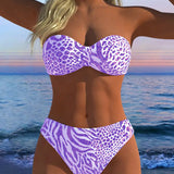 Maillot De Bain Sexy Imprimé Léopard Deux-Pièces
