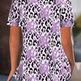 T-shirt Col Rond Manches Courtes Imprimé